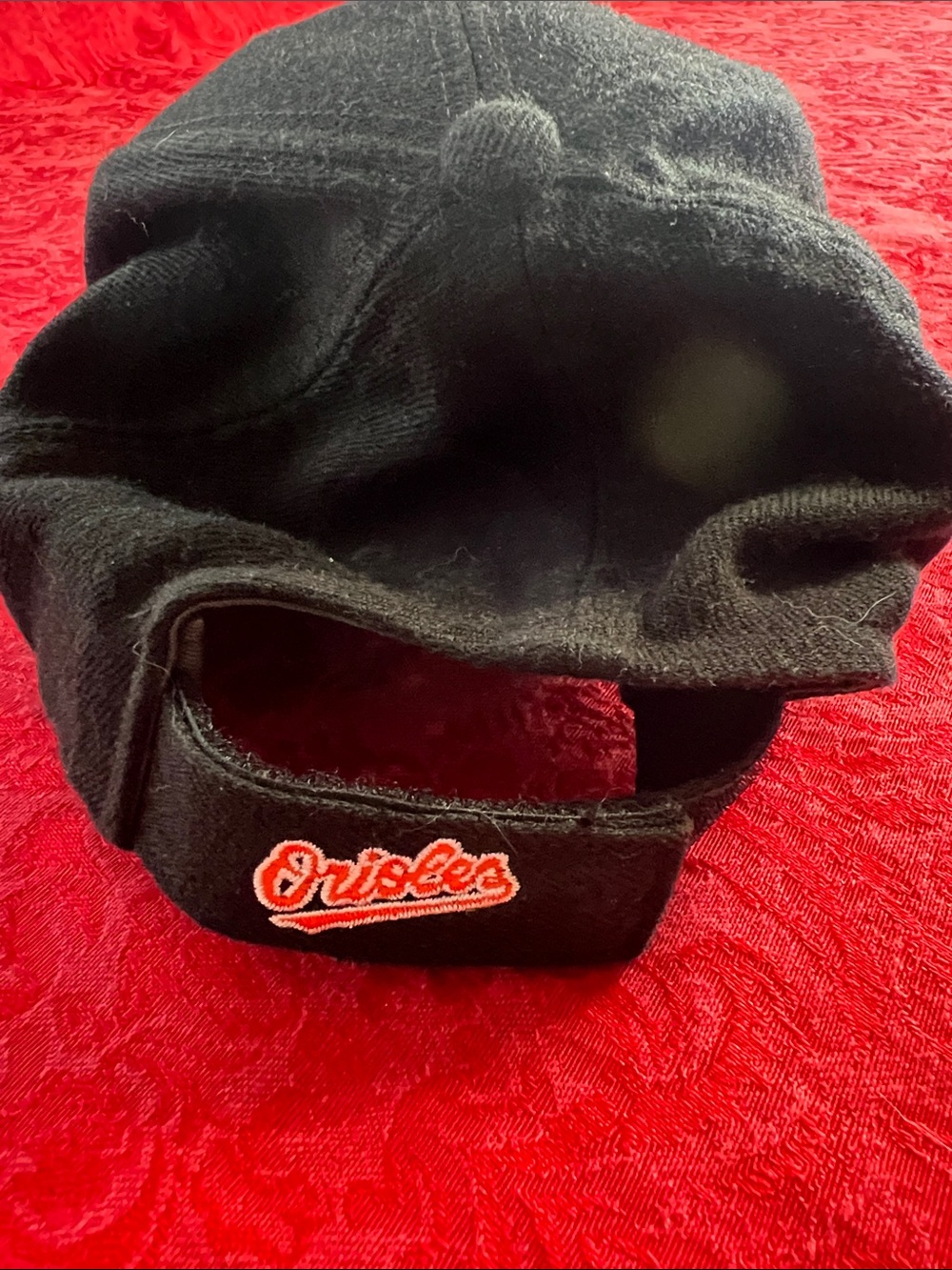 Nike Team Baltimore Orioles Adjustable Hat Black Orange Bird Logo Cap - Picture 3 of 10